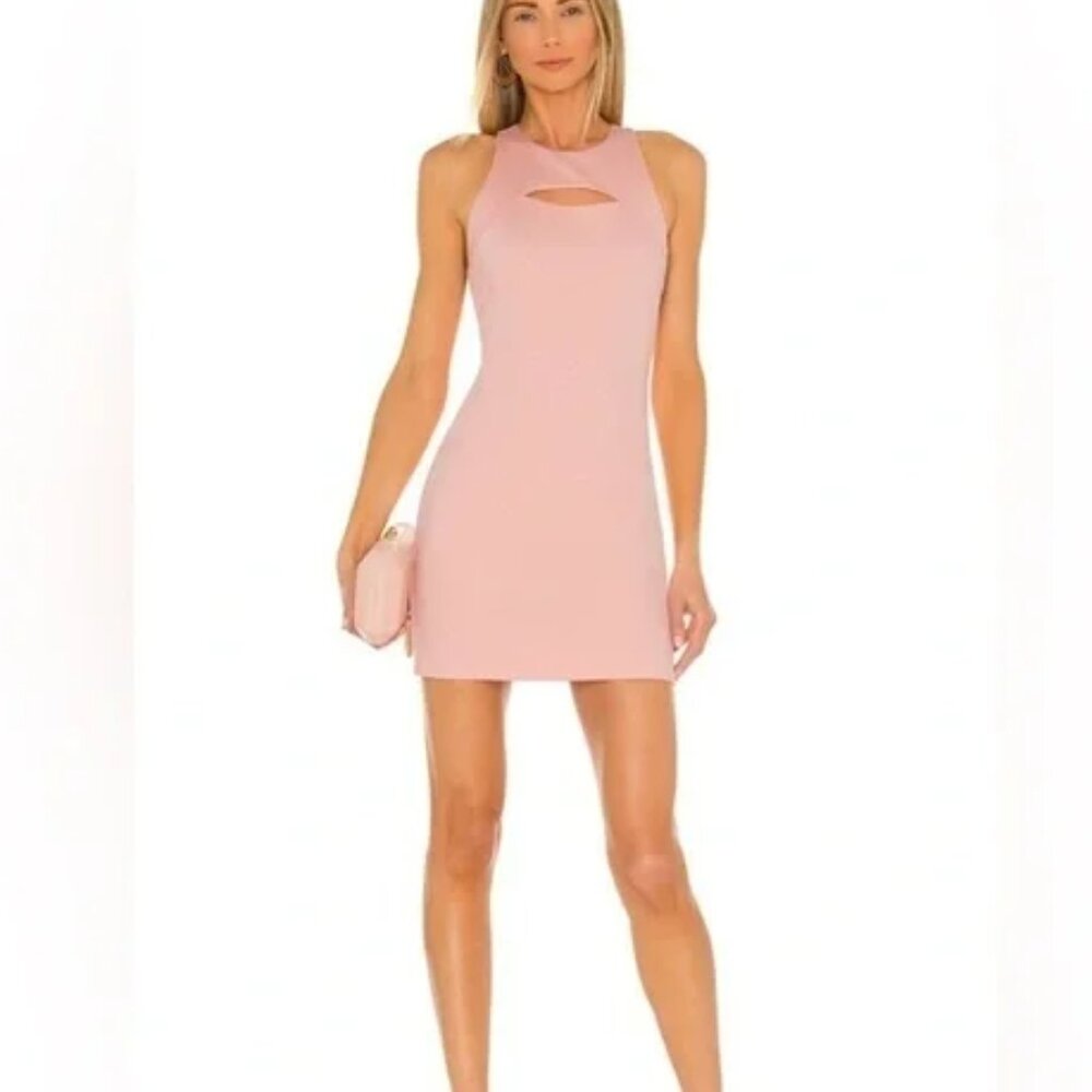 ALICE + OLIVIA Gara Cutout Mini Dress in Pink Size 10 Brand New NWT